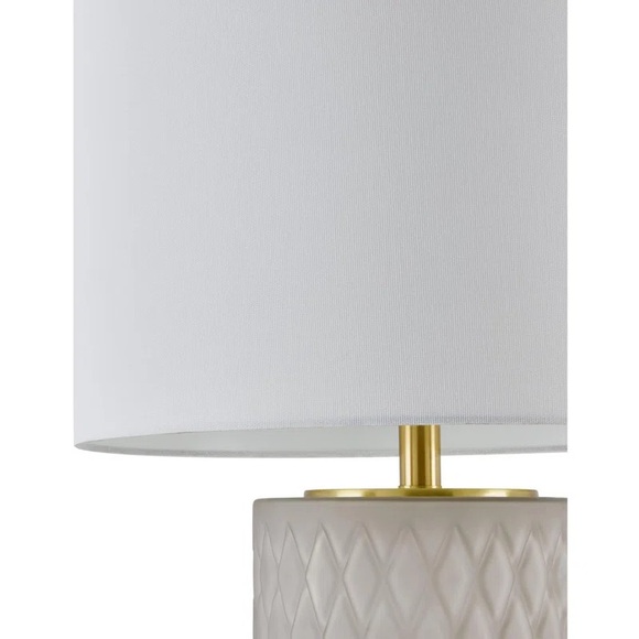 Glass and Brushed Gold Table Lamp - Picture 3 of 7